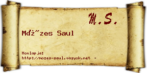 Mózes Saul névjegykártya